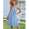 Zeagoo Summer Dress for Women Flowy Aline Casual Midi Tank Dress Boho 2026(Blue)