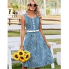 Zeagoo Summer Dress for Women Flowy Aline Casual Midi Tank Dress Boho 2026(Blue Sp111)
