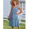 Zeagoo Summer Dress for Women Flowy Aline Casual Midi Tank Dress Boho 2026(Blue Sp111)