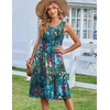 Zeagoo Summer Dress for Women Flowy Aline Casual Midi Tank Dress Boho 2026(Colorful)