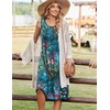 Zeagoo Summer Dress for Women Flowy Aline Casual Midi Tank Dress Boho 2026(Colorful)