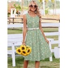 Zeagoo Summer Dress for Women Flowy Aline Casual Midi Tank Dress Boho 2026(Green Xh534)