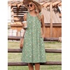 Zeagoo Summer Dress for Women Flowy Aline Casual Midi Tank Dress Boho 2026(Green Xh534)