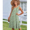 Zeagoo Summer Dress for Women Flowy Aline Casual Midi Tank Dress Boho 2026(Green Xh534)