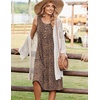 Zeagoo Summer Dress for Women Flowy Aline Casual Midi Tank Dress Boho 2026(Leopard Print)