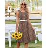 Zeagoo Summer Dress for Women Flowy Aline Casual Midi Tank Dress Boho 2026(Leopard Print)