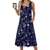 Zeagoo Summer Dress for Women Flowy Aline Casual Midi Tank Dress Boho 2026(Navy Floral)