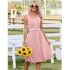 Zeagoo Summer Dress for Women Flowy Aline Casual Midi Tank Dress Boho 2026(Pink Dot)