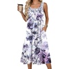 Zeagoo Summer Dress for Women Flowy Aline Casual Midi Tank Dress Boho 2026(White Purple)