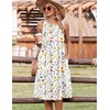 Zeagoo Summer Dress for Women Flowy Aline Casual Midi Tank Dress Boho 2026(White Xh403)