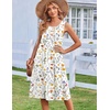 Zeagoo Summer Dress for Women Flowy Aline Casual Midi Tank Dress Boho 2026(White Xh403)