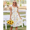 Zeagoo Summer Dress for Women Flowy Aline Casual Midi Tank Dress Boho 2026(White Xh403)