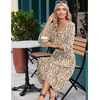 Zeagoo Summer Dresses for Women 2026 3/4 Sleeve Casual Midi Tshirt Dresses(Beige)