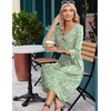 Zeagoo Summer Dresses for Women 2026 3/4 Sleeve Casual Midi Tshirt Dresses(Green Xh534)
