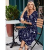 Zeagoo Summer Dresses for Women 2026 3/4 Sleeve Casual Midi Tshirt Dresses(Navy Sf180)