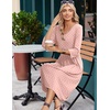 Zeagoo Summer Dresses for Women 2026 3/4 Sleeve Casual Midi Tshirt Dresses(Pink Jh1)