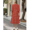 Zeagoo Summer Dresses for Women 2026 3/4 Sleeve Dress for Women Floral Midi Dresses for Casual Womens Dresses with Pockets(C-floral-cx353-new)