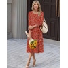 Zeagoo Summer Dresses for Women 2026 3/4 Sleeve Dress for Women Floral Midi Dresses for Casual Womens Dresses with Pockets(C-floral-cx353-new)