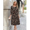Zeagoo Summer Dresses for Women 2026 3/4 Sleeve Dress for Women Floral Midi Dresses for Casual Womens Dresses with Pockets(C-floral-cx358-new)
