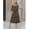 Zeagoo Summer Dresses for Women 2026 3/4 Sleeve Dress for Women Floral Midi Dresses for Casual Womens Dresses with Pockets(C-floral-cx358-new)