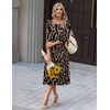 Zeagoo Summer Dresses for Women 2026 3/4 Sleeve Dress for Women Floral Midi Dresses for Casual Womens Dresses with Pockets(C-floral-cx358-new)