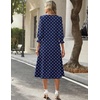 Zeagoo Summer Dresses for Women 2026 3/4 Sleeve Dress for Women Floral Midi Dresses for Casual Womens Dresses with Pockets(C-floral-jh379-new)