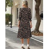 Zeagoo Summer Dresses for Women 2026 3/4 Sleeve Dress for Women Floral Midi Dresses for Casual Womens Dresses with Pockets(C-floral-xh532-new)