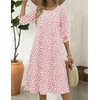 Zeagoo Summer Dresses for Women 2026 3/4 Sleeve Dress for Women Floral Midi Dresses for Casual Womens Dresses with Pockets(Floral-jh589)