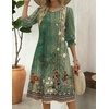 Zeagoo Summer Dresses for Women 2026 3/4 Sleeve Dress for Women Floral Midi Dresses for Casual Womens Dresses with Pockets(Floral-mz840)