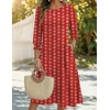 Zeagoo Summer Dresses for Women 2026 3/4 Sleeve Dress for Women Floral Midi Dresses for Casual Womens Dresses with Pockets(Floral-mz910)