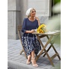Zeagoo Summer Dresses for Women 2026 3/4 Sleeve Dress for Women Floral Midi Dresses for Casual Womens Dresses with Pockets(Floral-sf119)