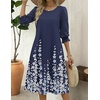 Zeagoo Summer Dresses for Women 2026 3/4 Sleeve Dress for Women Floral Midi Dresses for Casual Womens Dresses with Pockets(Floral-sf119)