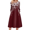 Zeagoo Summer Dresses for Women 2026 3/4 Sleeve Dress for Women Floral Midi Dresses for Casual Womens Dresses with Pockets(Floral-sf186)