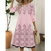 Zeagoo Summer Dresses for Women 2026 3/4 Sleeve Dress for Women Floral Midi Dresses for Casual Womens Dresses with Pockets(Floral-sf292)