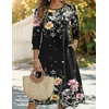 Zeagoo Summer Dresses for Women 2026 3/4 Sleeve Dress for Women Floral Midi Dresses for Casual Womens Dresses with Pockets(Floral-wf120)