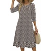 Zeagoo Summer Dresses for Women 2026 3/4 Sleeve Dress for Women Floral Midi Dresses for Casual Womens Dresses with Pockets(Floral-xh526)
