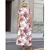 Zeagoo Summer Dresses for Women 2026 Maxi Dresses Vacation Sundress Short Sleeve Casual Sundresses Split Dress with Pockets(Floral-hf70-new)