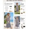 Zeagoo Summer Dresses for Women 2026 Maxi Dresses Vacation Sundress Short Sleeve Casual Sundresses Split Dress with Pockets(Floral-mz919-new)