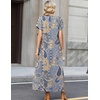 Zeagoo Summer Dresses for Women 2026 Maxi Dresses Vacation Sundress Short Sleeve Casual Sundresses Split Dress with Pockets(Floral-mz919-new)