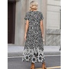 Zeagoo Summer Dresses for Women 2026 Maxi Dresses Vacation Sundress Short Sleeve Casual Sundresses Split Dress with Pockets(Floral-xh523-new)