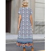 Zeagoo Summer Dresses for Women 2026 Maxi Dresses Vacation Sundress Short Sleeve Casual Sundresses Split Dress with Pockets(Floral-xh547-new)