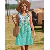 Zeagoo Summer Dresses for Women 2026 Sleeveless Dress V Neck Tank Dress Pleated Floral Tshirt Sundresses with Pockets(Floral-6)