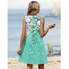Zeagoo Summer Dresses for Women 2026 Sleeveless Dress V Neck Tank Dress Pleated Floral Tshirt Sundresses with Pockets(Floral-6)