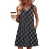 Zeagoo Summer Dresses for Women 2026 Sleeveless Dress V Neck Tank Dress Pleated Floral Tshirt Sundresses with Pockets(Jh124)