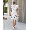 Zeagoo Summer Dresses for Women 2026 Sundress Short Petal Sleeve Dress with Pockets Floral Dresses for Casual(A-floral-dh950)