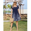 Zeagoo Summer Dresses for Women 2026 Sundress Short Petal Sleeve Dress with Pockets Floral Dresses for Casual(Floral-sf119)