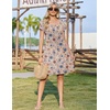 Zeagoo Summer Dresses for Women 2026 Sundress Short Petal Sleeve Dress with Pockets Floral Dresses for Casual(Floral-sf170)