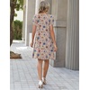 Zeagoo Summer Dresses for Women 2026 Sundress Short Petal Sleeve Dress with Pockets Floral Dresses for Casual(Floral-sf170)