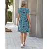 Zeagoo Summer Dresses for Women 2026 Sundress Short Petal Sleeve Dress with Pockets Floral Dresses for Casual(Floral-sf237)
