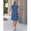 Zeagoo Summer Dresses for Women 2026 Sundress Short Petal Sleeve Dress with Pockets Floral Dresses for Casual(Floral-sp108)